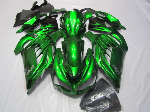 Verde Blanco Ninja Calcomanía Carenado Moto ZX14R ZZR 1400 12-21 Verde Blanco Ninja Calcomanía Carenado Moto ZX14R ZZR 1400 12-21