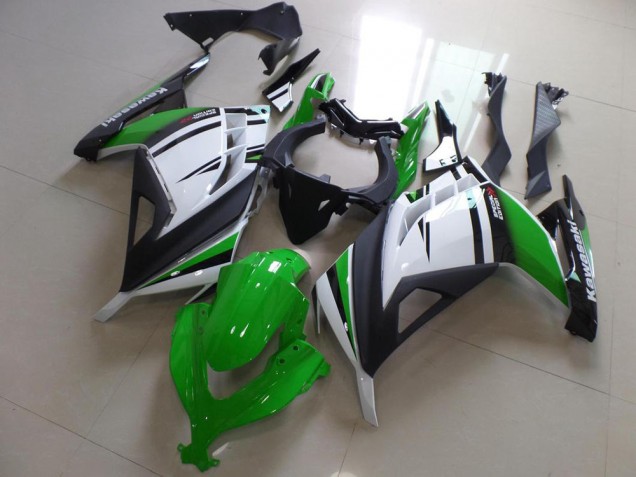 Verde Negro & Blanco Carenado Moto ZX 300R 13-16 Verde Negro & Blanco Carenado Moto ZX 300R 13-16