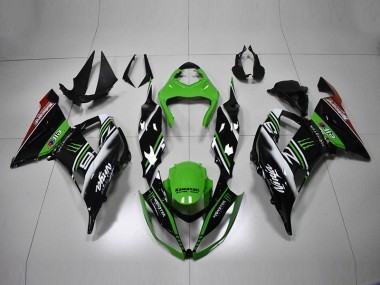 Verde Negro Blanco Carenado Moto ZX6R 13-18