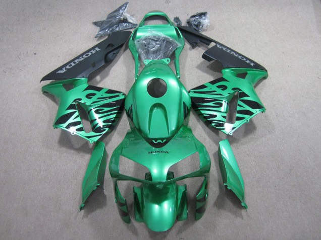 Verde Negro Carenado Moto CBR 600 RR 03-04 Verde Negro Carenado Moto CBR 600 RR 03-04