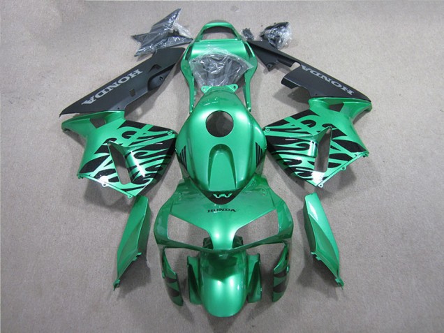 Verde Negro Carenado Moto CBR 600 RR 05-06 Verde Negro Carenado Moto CBR 600 RR 05-06