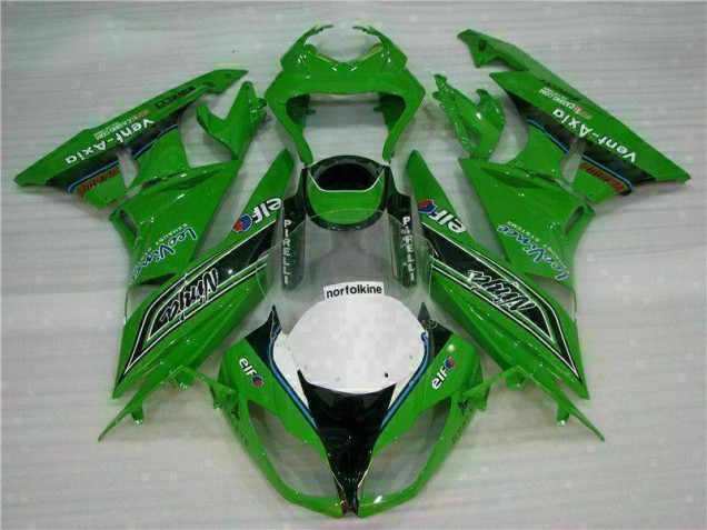 Verde Negro LeoVince Carenado Moto ZX6R 09-12