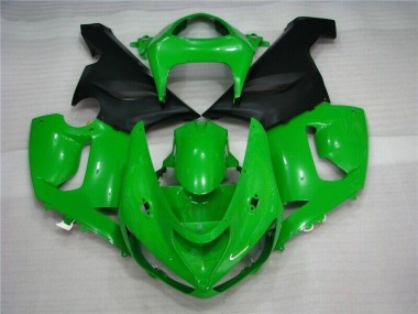 Verde Negro Mate Carenado Moto ZX6R 05-06
