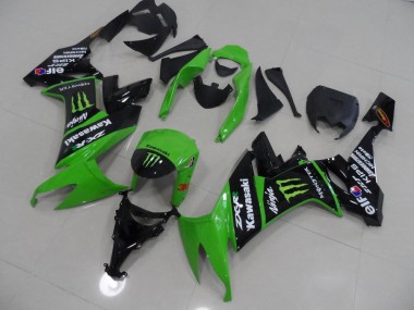 Verde & Negro Monster Carenado Moto ZX10R 08-10