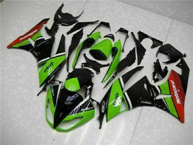 Verde Negro Rojo Carenado Moto ZX6R 09-12