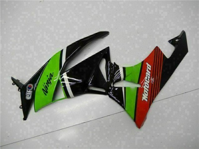 Verde Negro Rojo Carenado Moto ZX6R 09-12