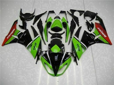 Verde Negro Rojo Carenado Moto ZX6R 09-12