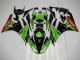 Verde Negro Rojo Carenado Moto ZX6R 09-12